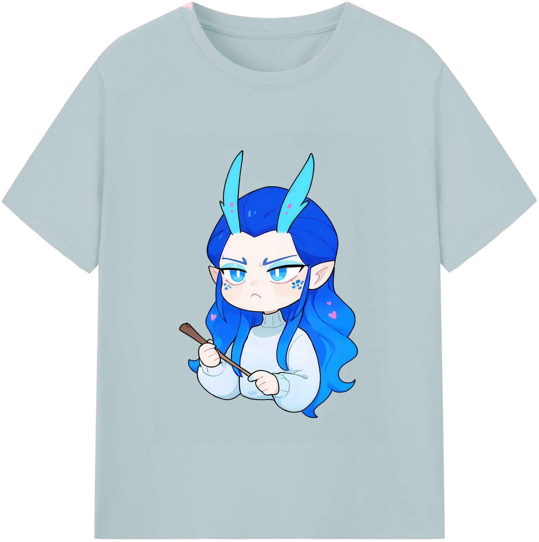 （画像用） Ne Zha 2 ナタ 魔童の大暴れ 綿100％半袖Tシャツ（フロントプリント）